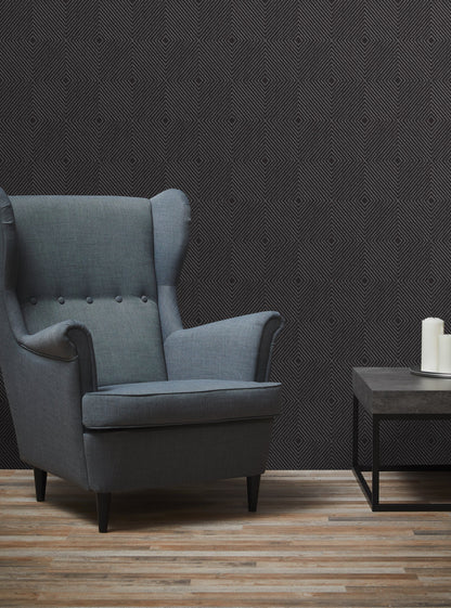 Livingwalls Nils olsson Copenhagen Vinyl-Vliestapete Schwarz Silber 10,05 m x 0,53 m