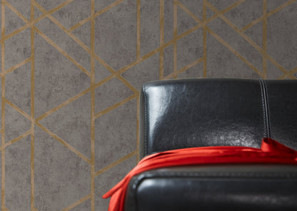 Livingwalls Francesca Milano Vinyl-Vliestapete Grau Gold 10,05 m x 0,53 m
