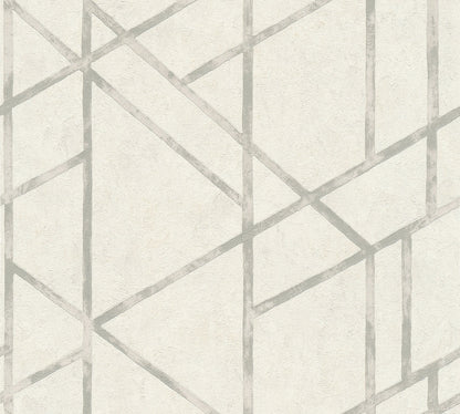 Livingwalls Francesca Milano Vinyl-Vliestapete Silber Weiß 10,05 m x 0,53 m