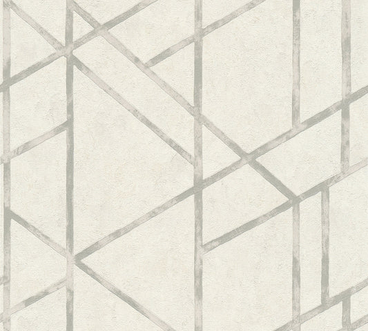 Livingwalls Francesca Milano Vinyl-Vliestapete Silber Weiß 10,05 m x 0,53 m