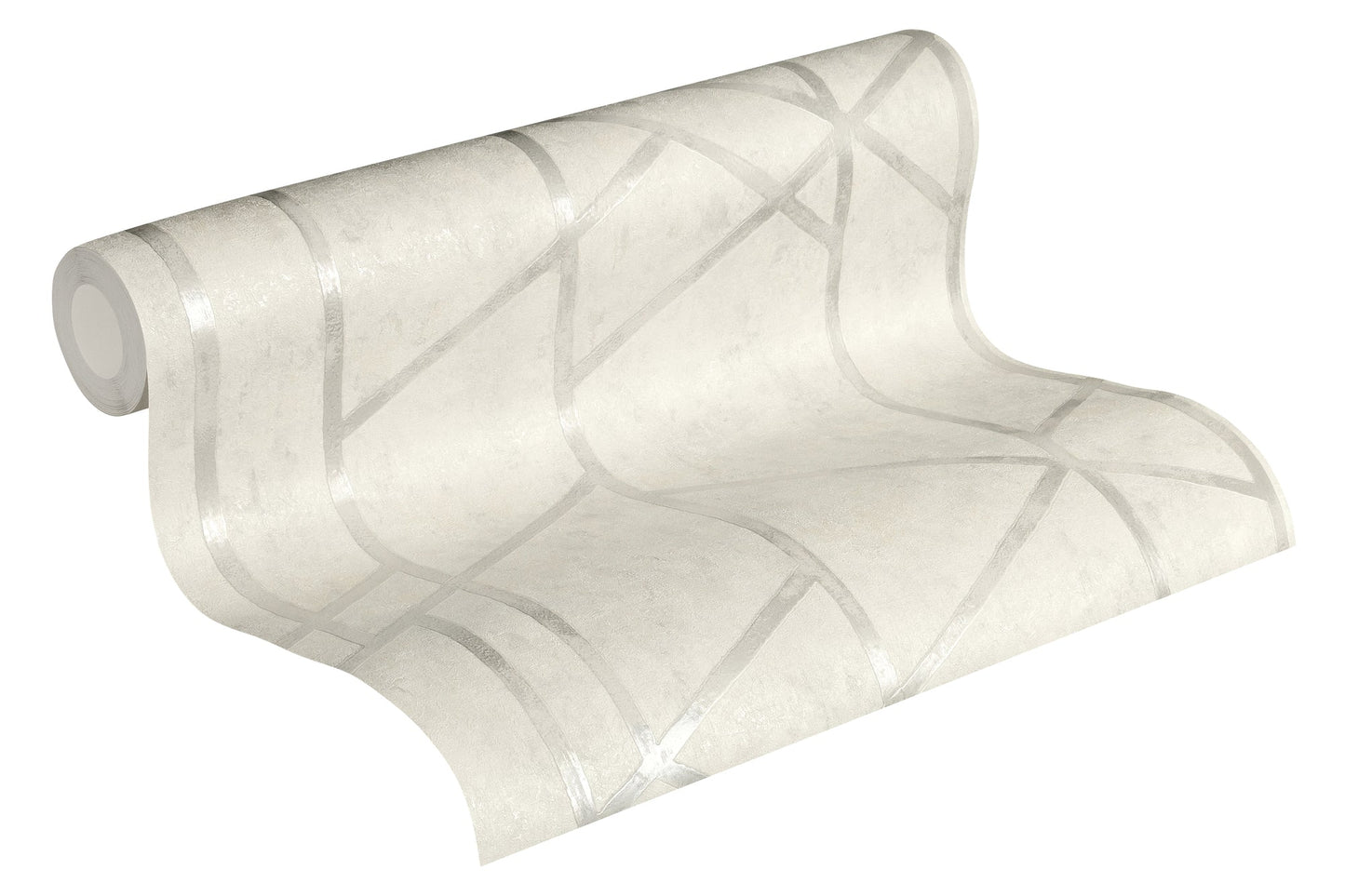 Livingwalls Francesca Milano Vinyl-Vliestapete Silber Weiß 10,05 m x 0,53 m