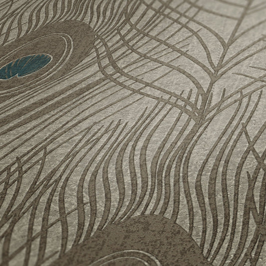 Architects Paper Absolutely Chic Design Vliestapete Braun Grau Blau 10,05 m x 0,53 m