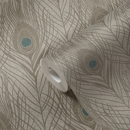 Architects Paper Absolutely Chic Design Vliestapete Braun Grau Blau 10,05 m x 0,53 m