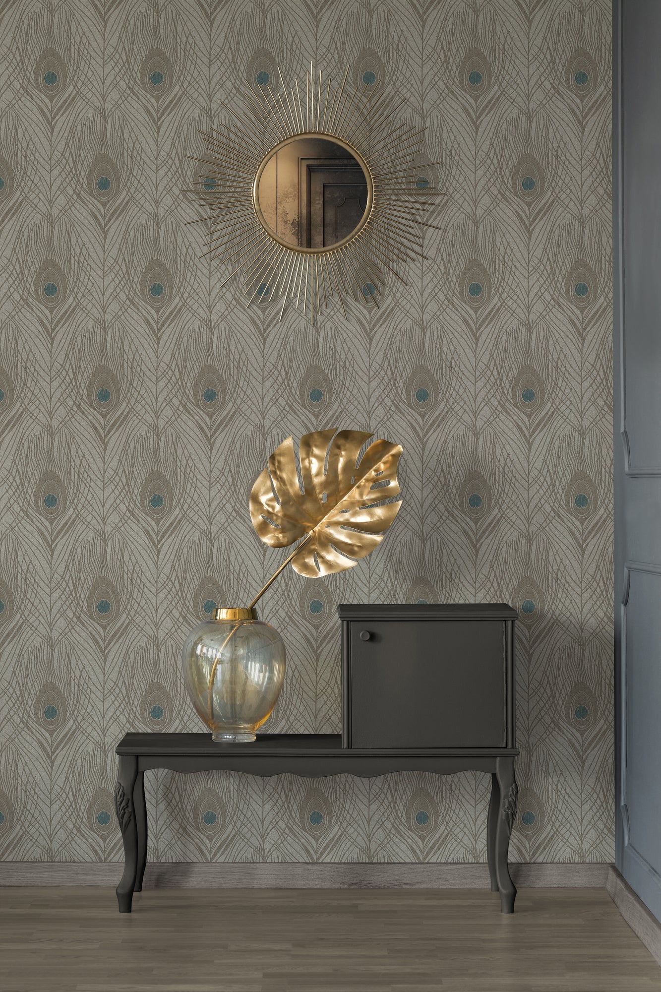 Architects Paper Absolutely Chic Design Vliestapete Braun Grau Blau 10,05 m x 0,53 m