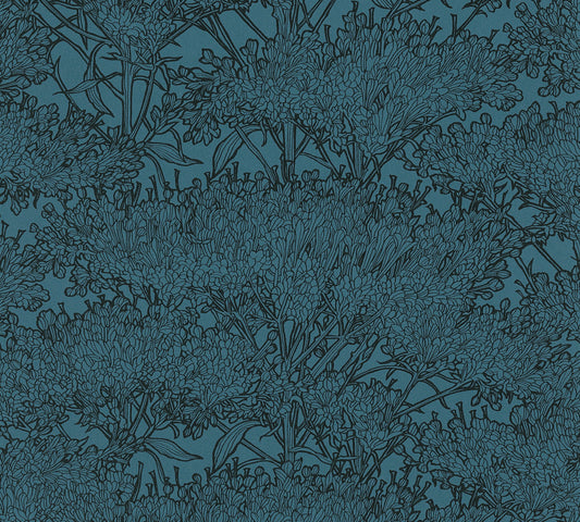 Architects Paper Absolutely Chic Design Vliestapete Blau Schwarz 10,05 m x 0,53 m
