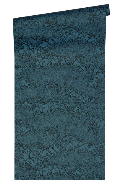 Architects Paper Absolutely Chic Design Vliestapete Blau Schwarz 10,05 m x 0,53 m