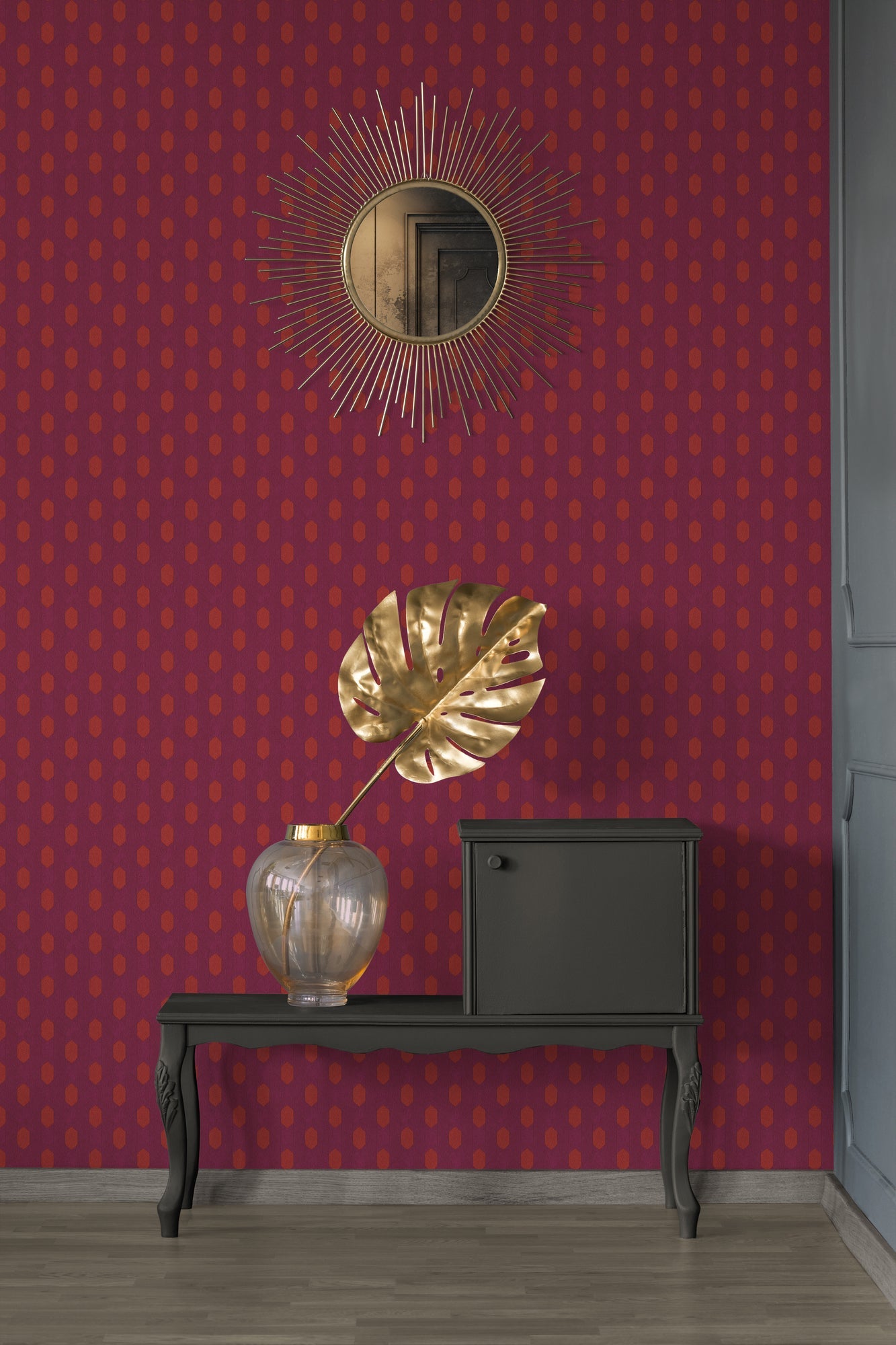Architects Paper Absolutely Chic Design Vliestapete Lila Rot Orange 10,05 m x 0,53 m