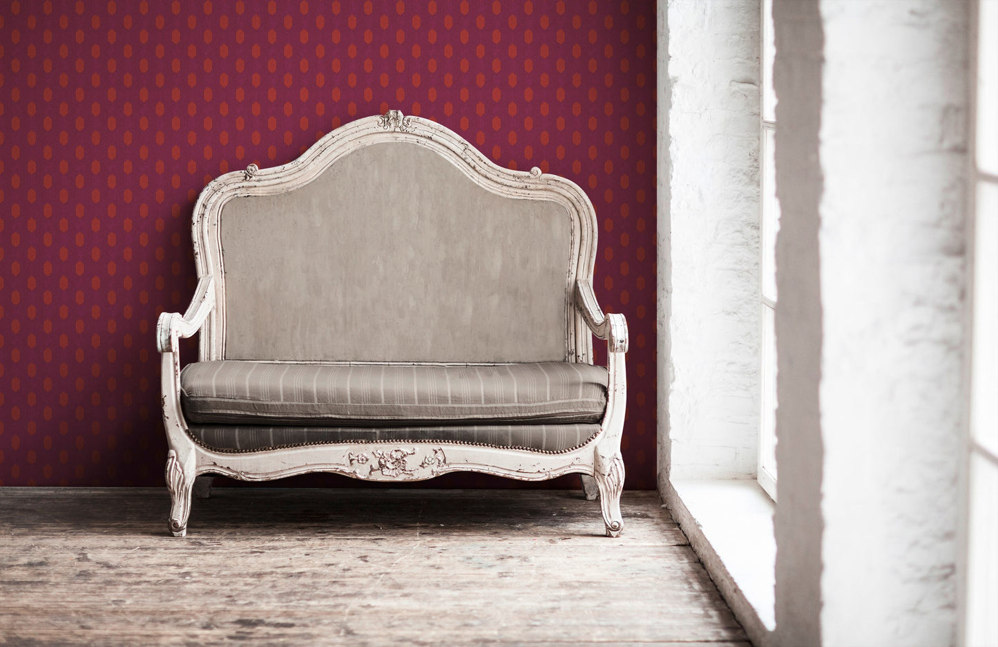 Architects Paper Absolutely Chic Design Vliestapete Lila Rot Orange 10,05 m x 0,53 m