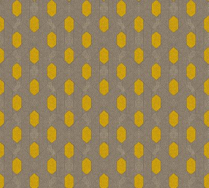 Architects Paper Absolutely Chic Design Vliestapete Gelb Grau Braun 10,05 m x 0,53 m