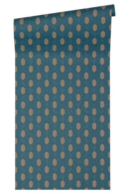 Architects Paper Absolutely Chic Design Vliestapete Blau Braun Beige 10,05 m x 0,53 m