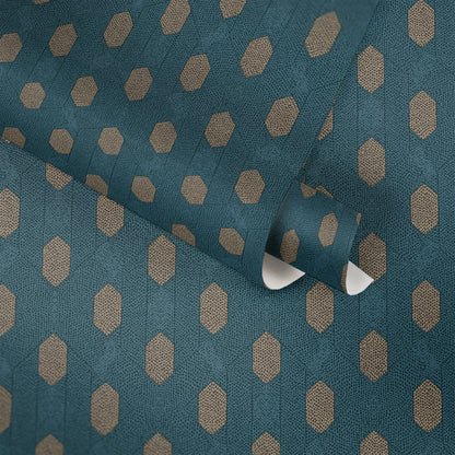 Architects Paper Absolutely Chic Design Vliestapete Blau Braun Beige 10,05 m x 0,53 m