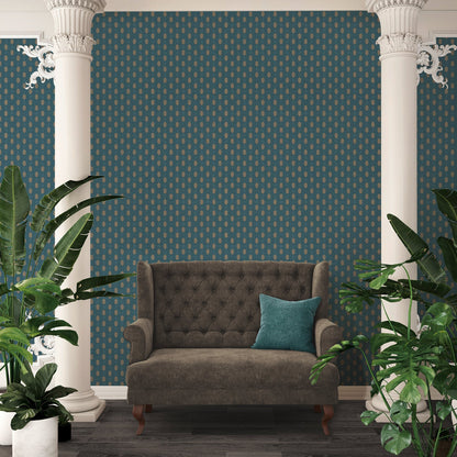 Architects Paper Absolutely Chic Design Vliestapete Blau Braun Beige 10,05 m x 0,53 m