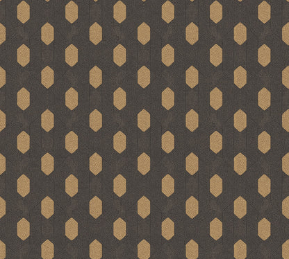 Architects Paper Absolutely Chic Design Vliestapete Schwarz Gold Braun 10,05 m x 0,53 m