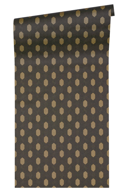 Architects Paper Absolutely Chic Design Vliestapete Schwarz Gold Braun 10,05 m x 0,53 m