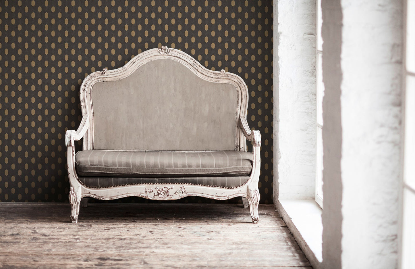 Architects Paper Absolutely Chic Design Vliestapete Schwarz Gold Braun 10,05 m x 0,53 m