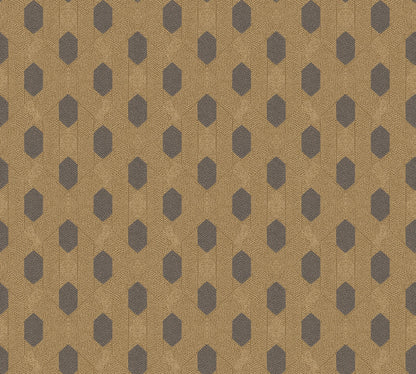 Architects Paper Absolutely Chic Design Vliestapete Gold Braun Schwarz 10,05 m x 0,53 m