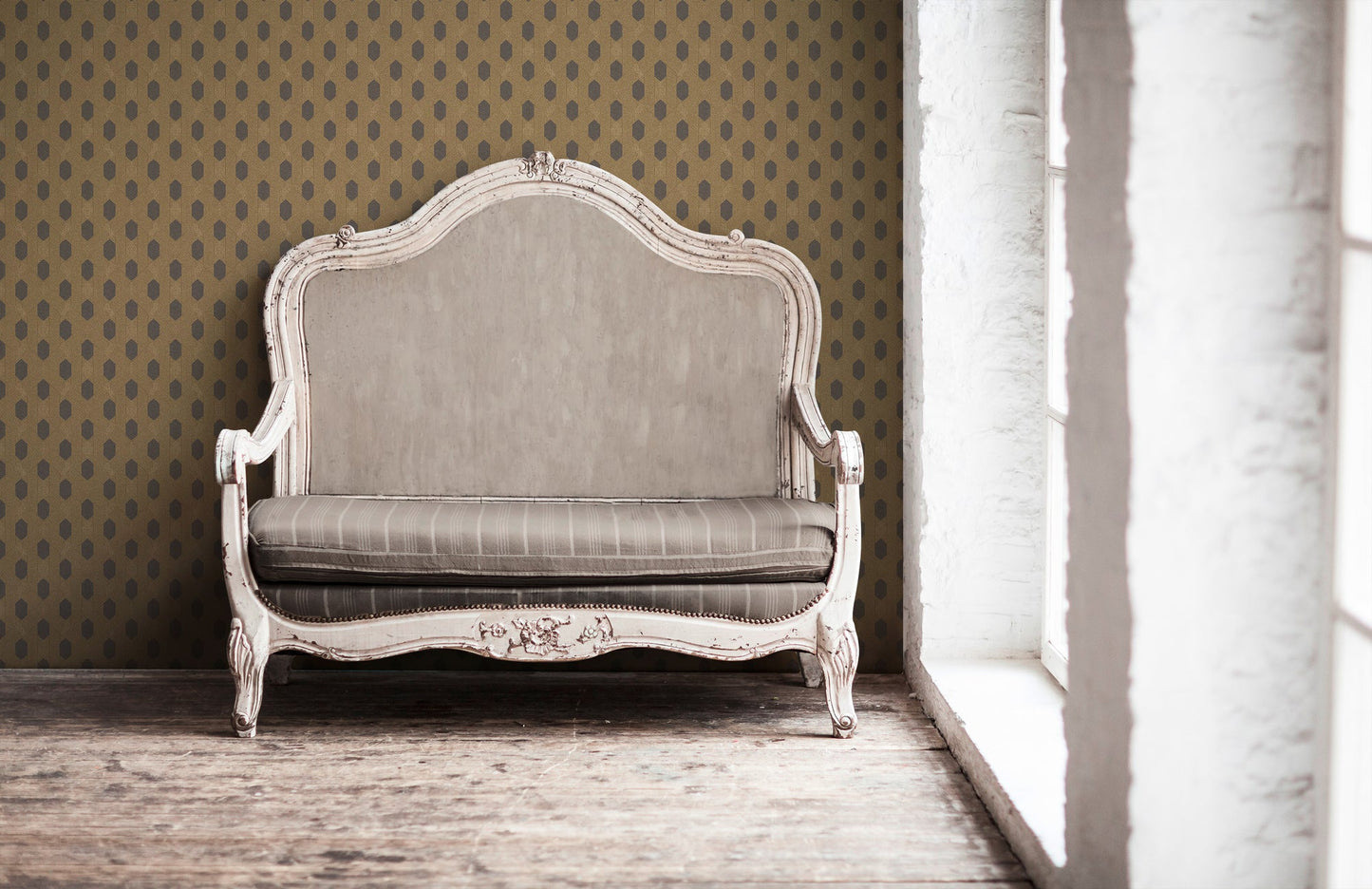 Architects Paper Absolutely Chic Design Vliestapete Gold Braun Schwarz 10,05 m x 0,53 m