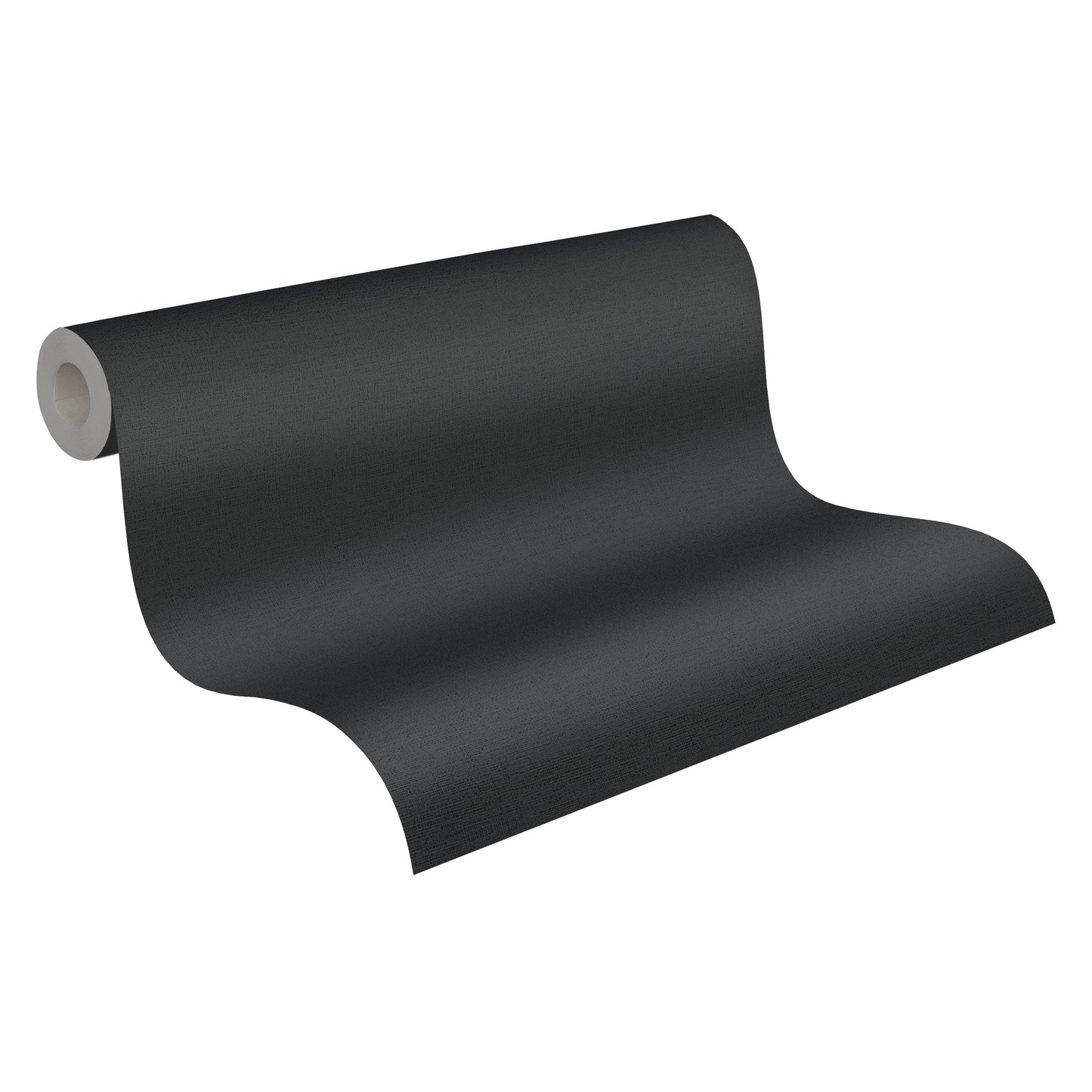 Mustertapete Leinen Schwarz Tief - 10,05 m x 0,53 m