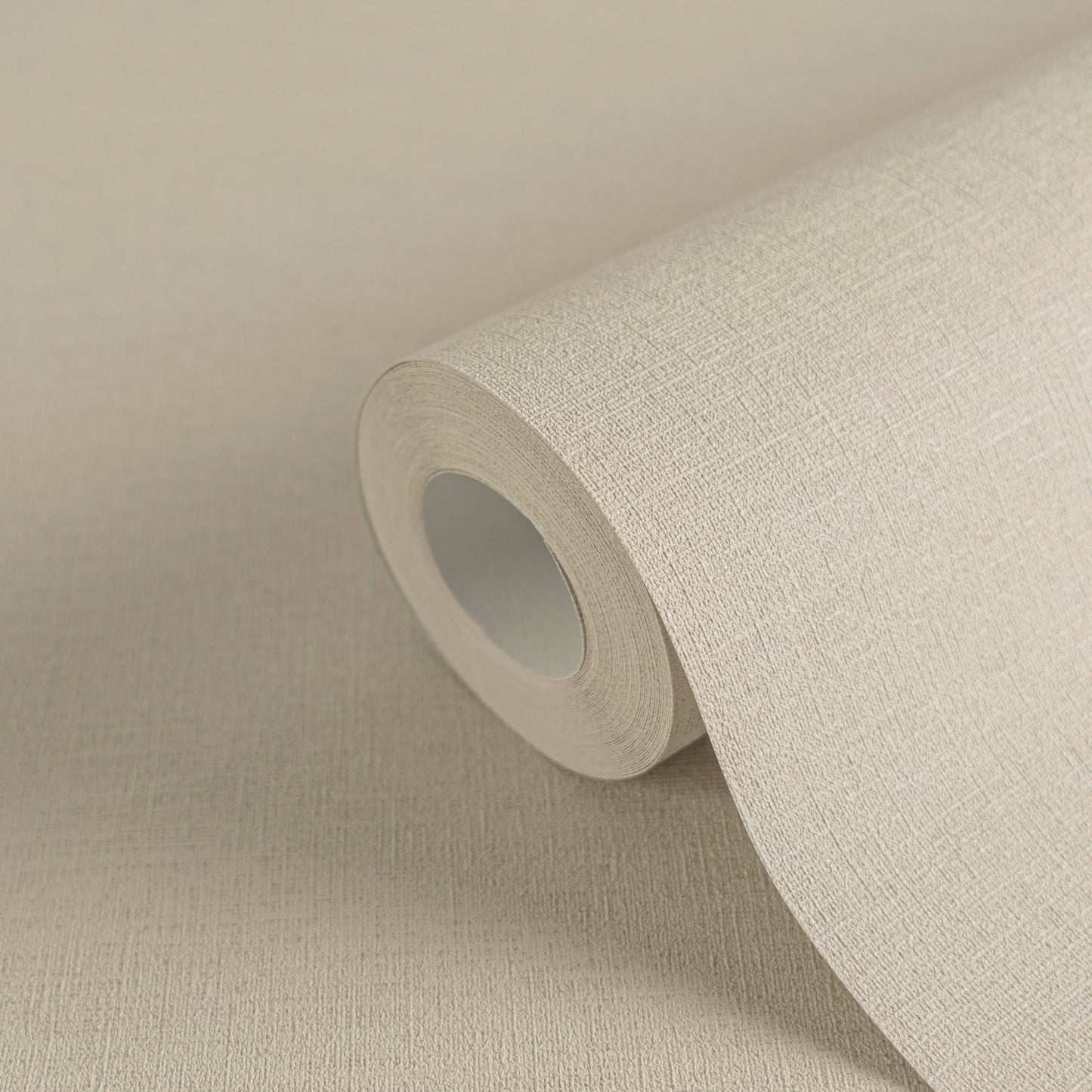 Mustertapete Leinen Graubeige Klassisch - 10,05 m x 0,53 m