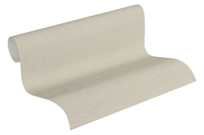 Mustertapete Leinen Graubeige Klassisch - 10,05 m x 0,53 m