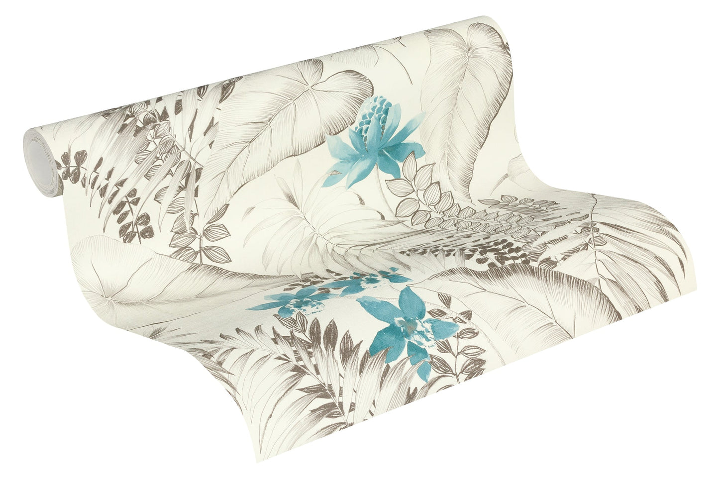 Exotic Life Vinyl-Vliestapete Blau Grau Schwarz 10,05 m x 0,53 m