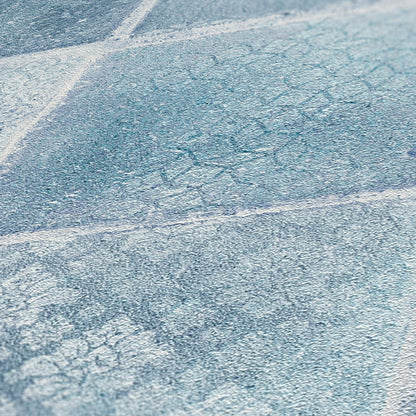 Ella Vinyl-Vliestapete Blau Grau Creme 10,05 m x 0,53 m