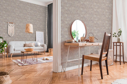 Livingwalls New Walls Finca Home Vinyl-Vliestapete Grau Weiß 10,05 m x 0,53 m