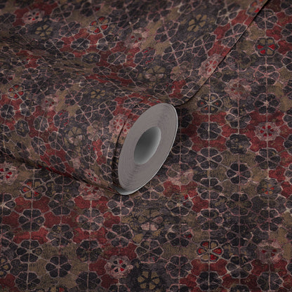 Livingwalls New Walls Finca Home Vinyl-Vliestapete Rot Braun 10,05 m x 0,53 m