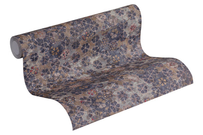 Livingwalls New Walls Finca Home Vinyl-Vliestapete Lila Braun 10,05 m x 0,53 m