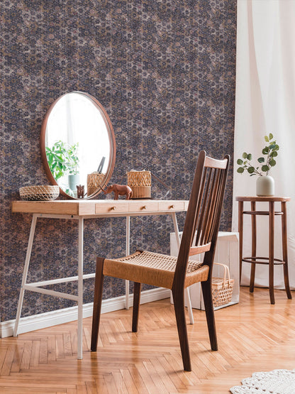 Livingwalls New Walls Finca Home Vinyl-Vliestapete Lila Braun 10,05 m x 0,53 m