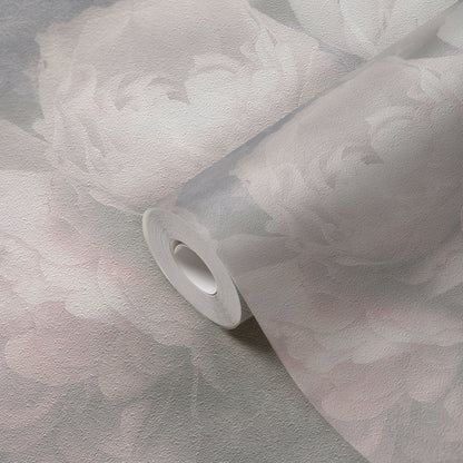 Livingwalls New Walls Romantic Dream Vinyl-Vliestapete Grau Rosa Weiß 10,05 m x 0,53 m