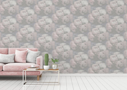 Livingwalls New Walls Romantic Dream Vinyl-Vliestapete Grau Rosa Weiß 10,05 m x 0,53 m