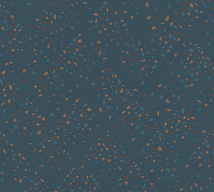 Livingwalls New Walls 50's Glam Vinyl-Vliestapete Blau Grün Braun 10,05 m x 0,53 m