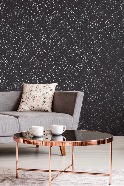 Livingwalls New Walls 50's Glam Vinyl-Vliestapete Schwarz Gold Grau 10,05 m x 0,53 m