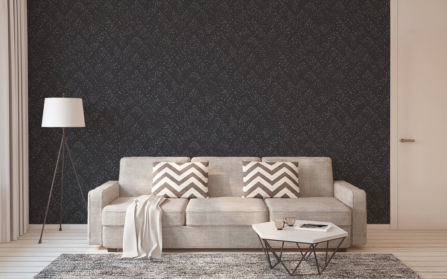 Livingwalls New Walls 50's Glam Vinyl-Vliestapete Schwarz Gold Grau 10,05 m x 0,53 m