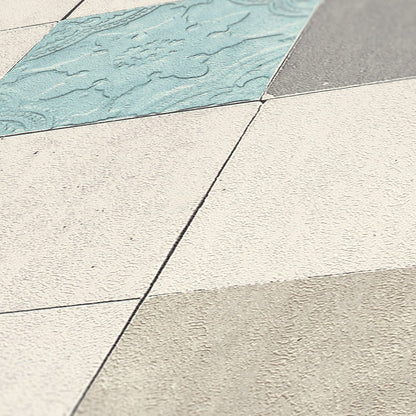 Livingwalls New Walls Finca Home Vinyl-Vliestapete Grau Blau Creme 10,05 m x 0,53 m