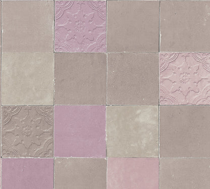 Livingwalls New Walls Finca Home Vinyl-Vliestapete Grau Lila Beige 10,05 m x 0,53 m