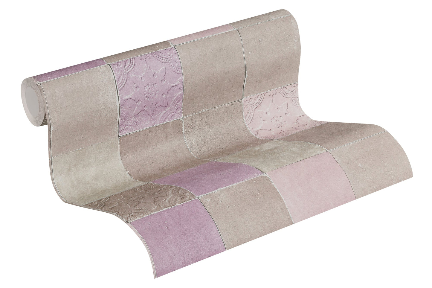 Livingwalls New Walls Finca Home Vinyl-Vliestapete Grau Lila Beige 10,05 m x 0,53 m