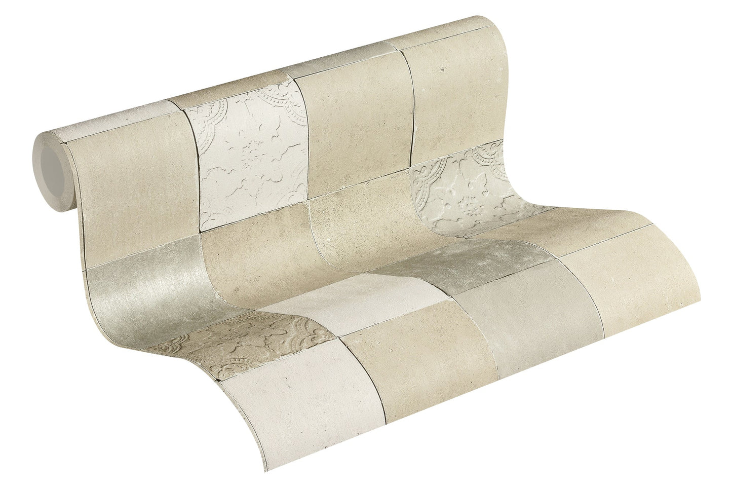 Livingwalls New Walls Finca Home Vinyl-Vliestapete Creme Grau 10,05 m x 0,53 m