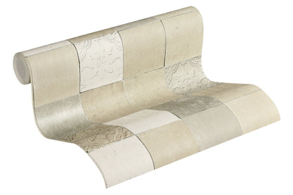 Livingwalls New Walls Finca Home Vinyl-Vliestapete Creme Grau 10,05 m x 0,53 m