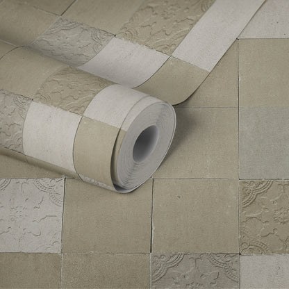 Livingwalls New Walls Finca Home Vinyl-Vliestapete Creme Grau 10,05 m x 0,53 m