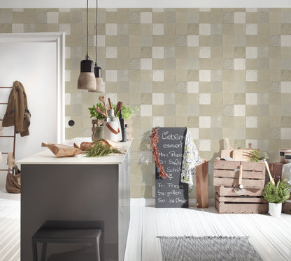 Livingwalls New Walls Finca Home Vinyl-Vliestapete Creme Grau 10,05 m x 0,53 m