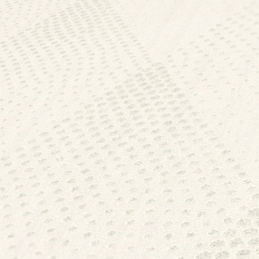 Livingwalls New Walls 50's Glam Vinyl-Vliestapete Weiß Silber Grau 10,05 m x 0,53 m