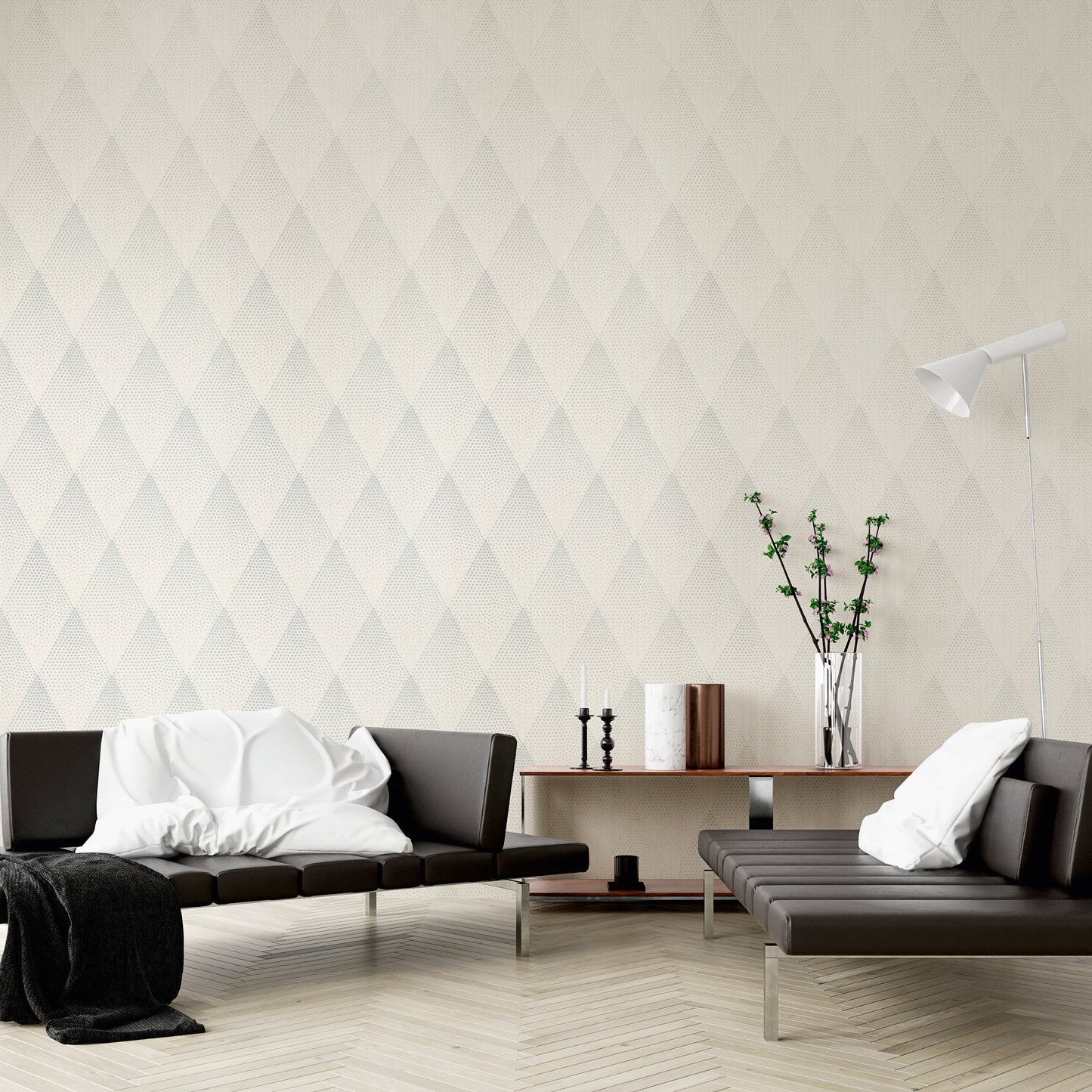 Livingwalls New Walls 50's Glam Vinyl-Vliestapete Weiß Silber Grau 10,05 m x 0,53 m