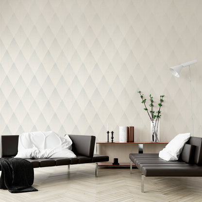 Livingwalls New Walls 50's Glam Vinyl-Vliestapete Weiß Silber Grau 10,05 m x 0,53 m