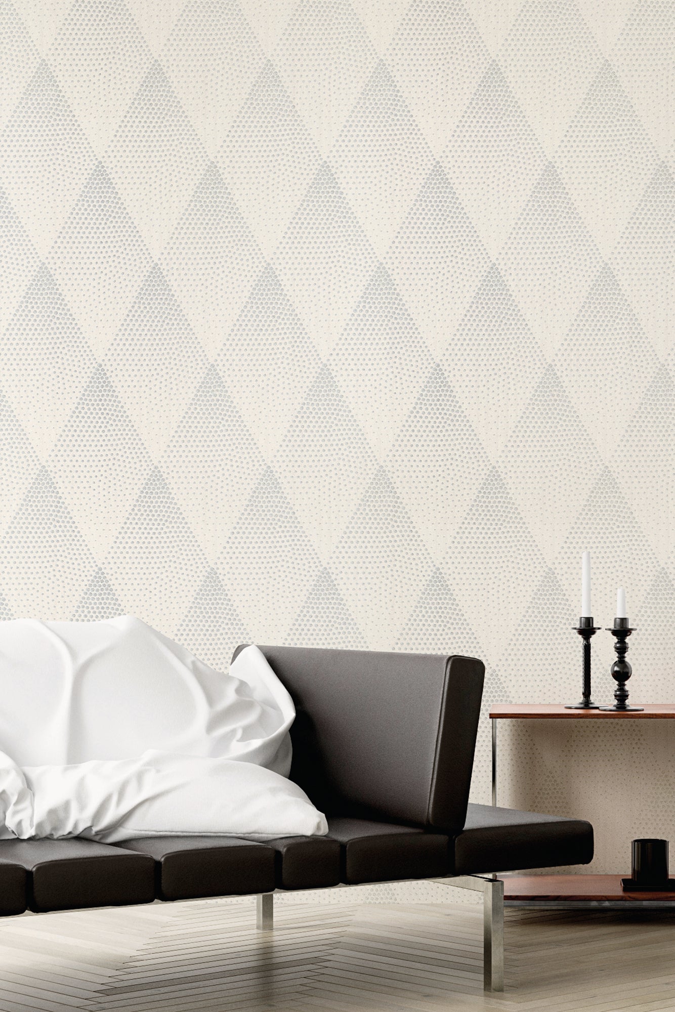 Livingwalls New Walls 50's Glam Vinyl-Vliestapete Weiß Silber Grau 10,05 m x 0,53 m