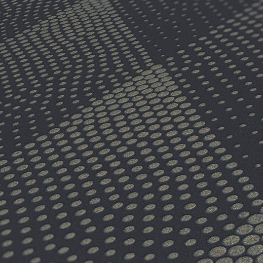 Livingwalls New Walls 50's Glam Vinyl-Vliestapete Schwarz Gold 10,05 m x 0,53 m