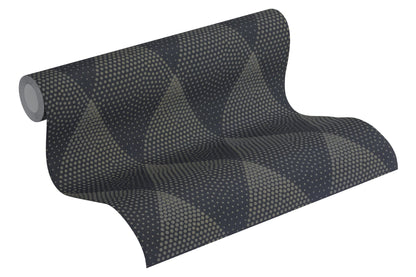 Livingwalls New Walls 50's Glam Vinyl-Vliestapete Schwarz Gold 10,05 m x 0,53 m