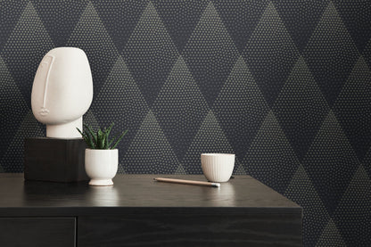 Livingwalls New Walls 50's Glam Vinyl-Vliestapete Schwarz Gold 10,05 m x 0,53 m