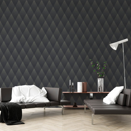Livingwalls New Walls 50's Glam Vinyl-Vliestapete Schwarz Gold 10,05 m x 0,53 m